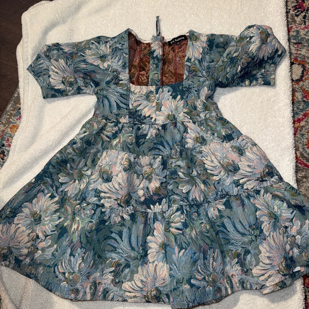 En Saison Blue Floral Dress